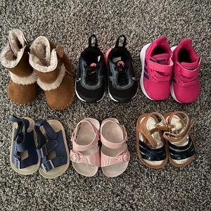 Nike Kids Black and Pink Boots